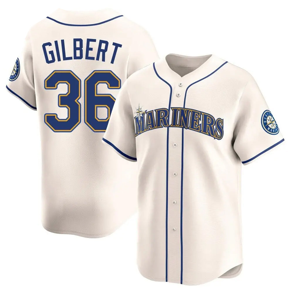 Trusc S.Mariners #36 Logan Gilbert Player Cream Home Limited Stitched Jerseys