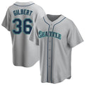 Trusc S.Mariners #36 Logan Gilbert Player Gray Home Game Stitched Jerseys