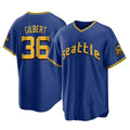 Trusc S.Mariners #36 Logan Gilbert Player Royal City Connect Home Game Stitched Jerseys