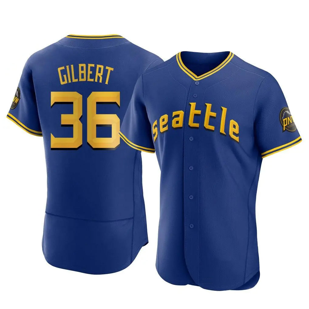 Trusc S.Mariners #36 Logan Gilbert Player Royal City Connect Home Limited Elite Stitched Jerseys