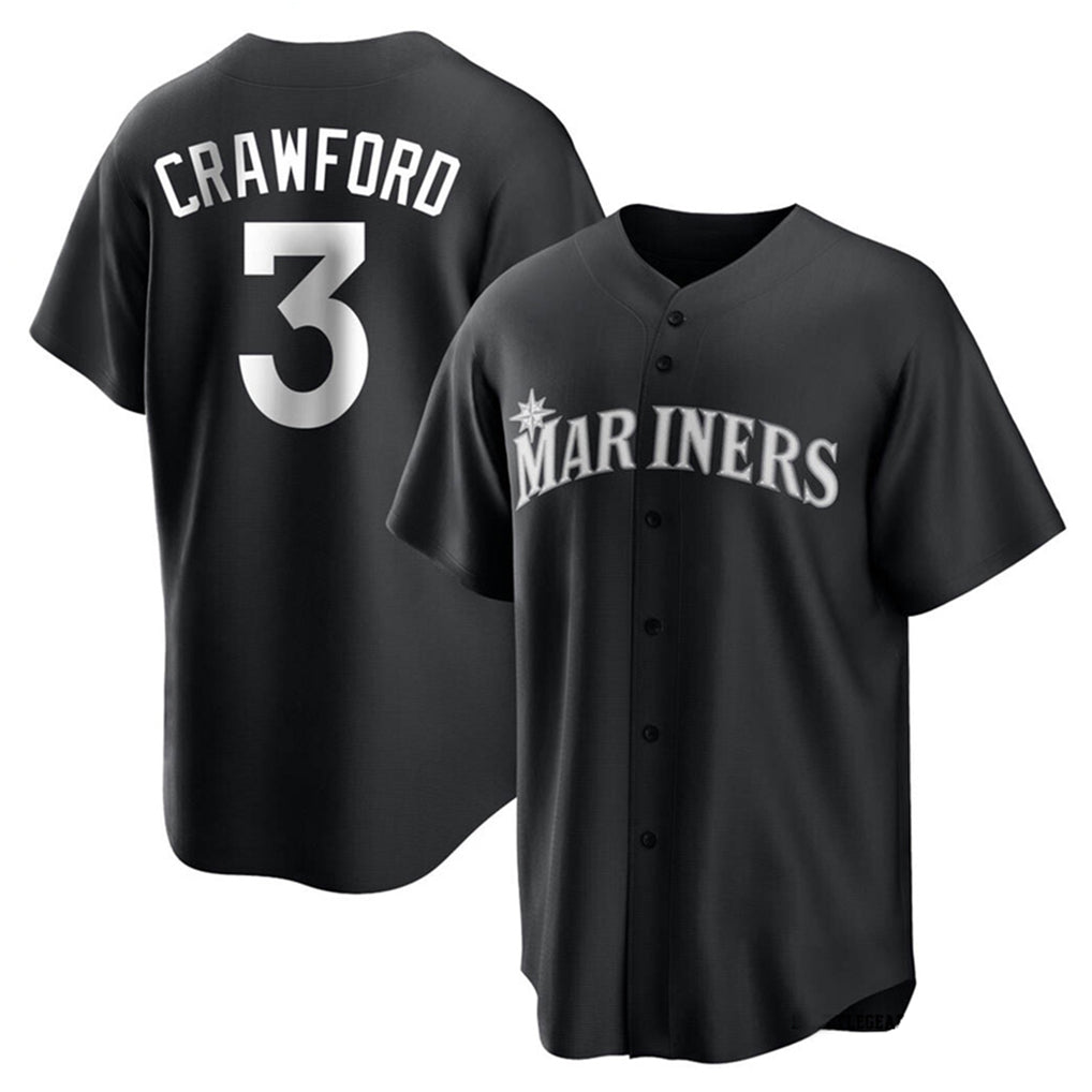 Trusc S.Mariners #3 J.P. Crawford Player Black Home Limited Stitched Jerseys