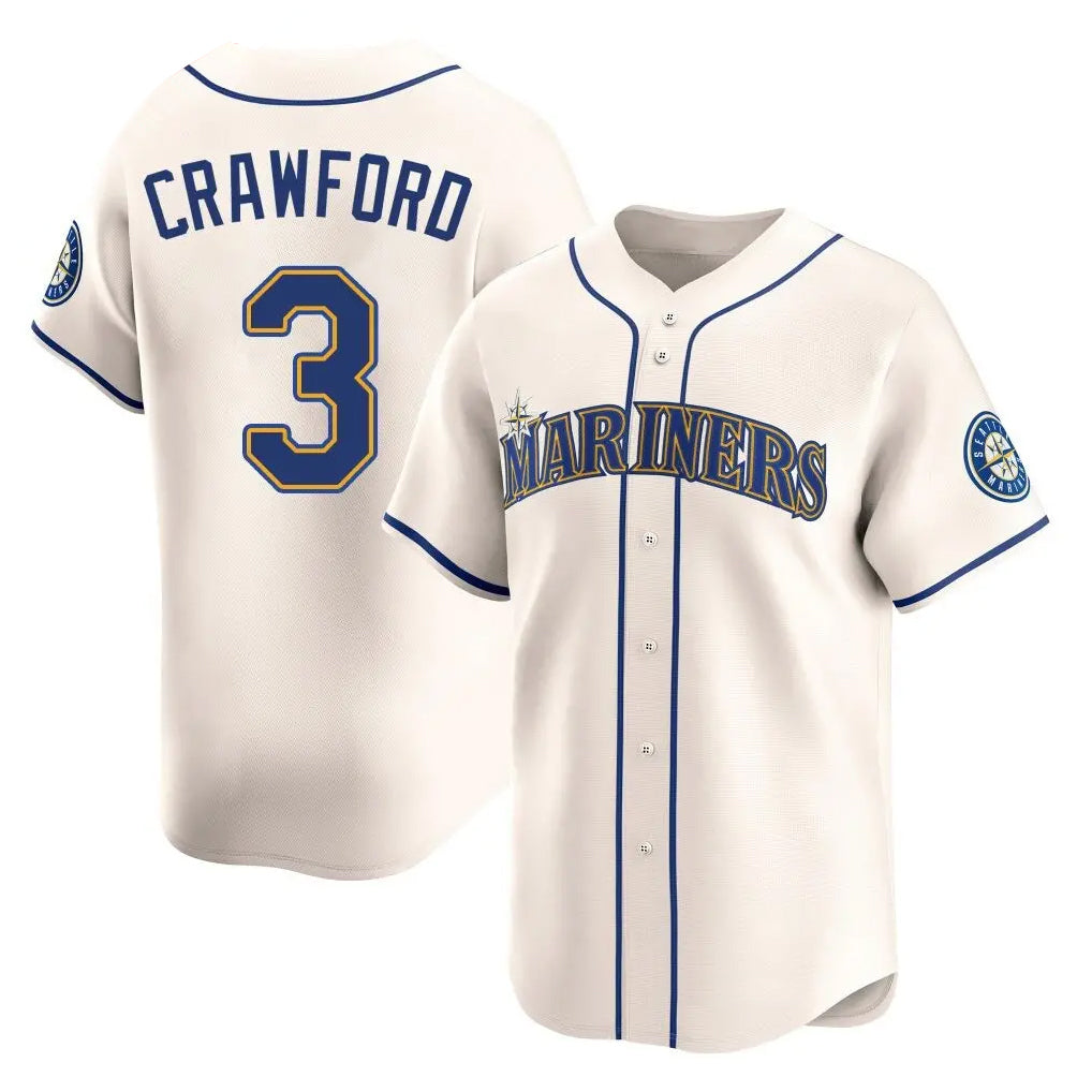 Trusc S.Mariners #3 J.P. Crawford Player Cream Home Limited Stitched Jerseys