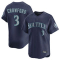 Trusc S.Mariners #3 J.P. Crawford Player Navy Home Limited Stitched Jerseys