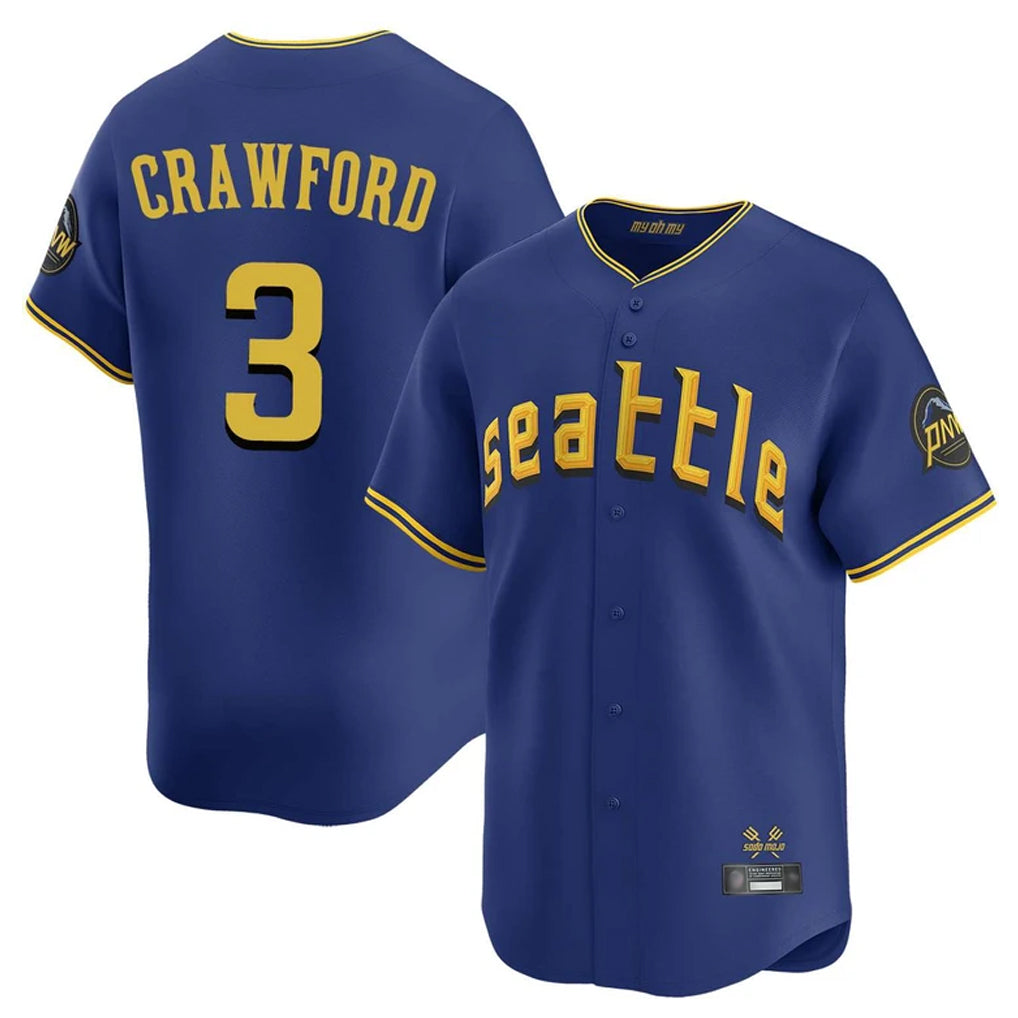 Trusc S.Mariners #3 J.P. Crawford Player Royal City Connect Home Limited Stitched Jerseys
