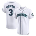 Trusc S.Mariners #3 J.P. Crawford Player White Home Limited Elite Stitched Jerseys