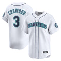 Trusc S.Mariners #3 J.P. Crawford Player White Home Limited Stitched Jerseys