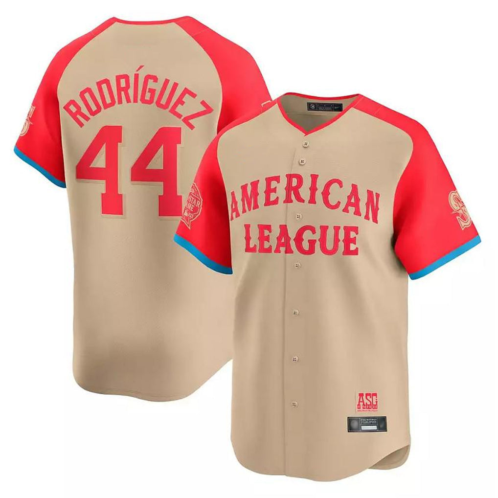 Trusc S.Mariners #44 Julio Rodriguez Player Cream American League All-Star Game Limited Stitched Jerseys