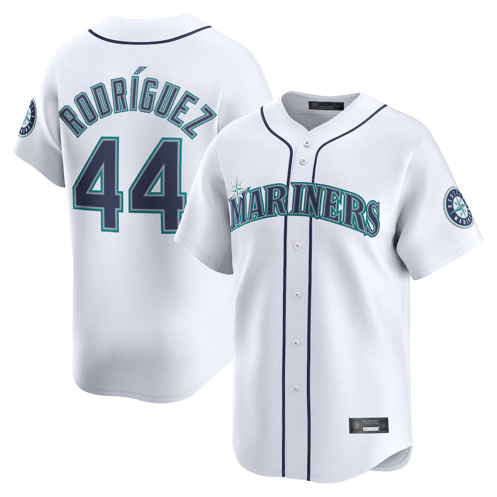 Trusc S.Mariners #44 Julio Rodriguez Player White Home Limited Stitched Jerseys