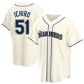 Trusc S.Mariners #51 Ichiro Suzuki Player Cream Home Game Stitched Jerseys
