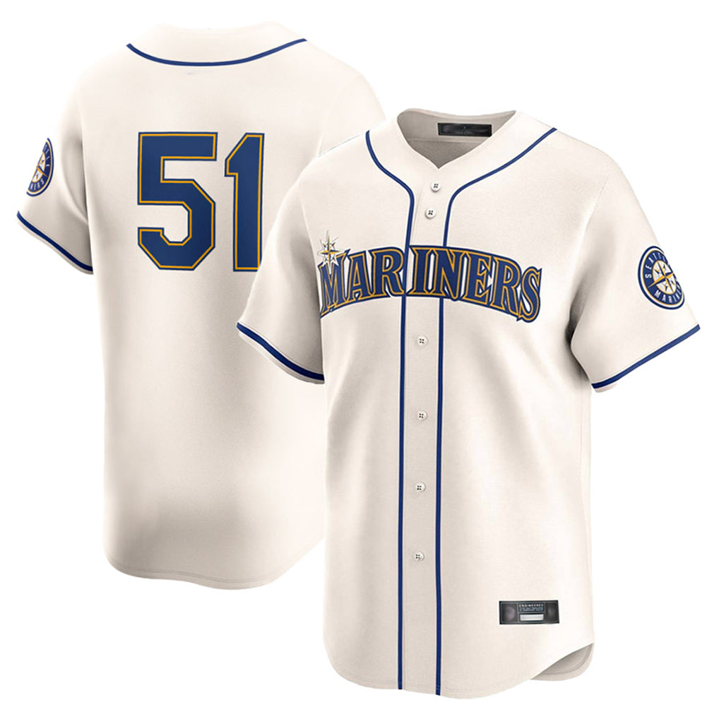 Trusc S.Mariners #51 Ichiro Suzuki Player Cream Home Limited Stitched Jerseys