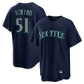 Trusc S.Mariners #51 Ichiro Suzuki Player Navy Home Game Stitched Jerseys