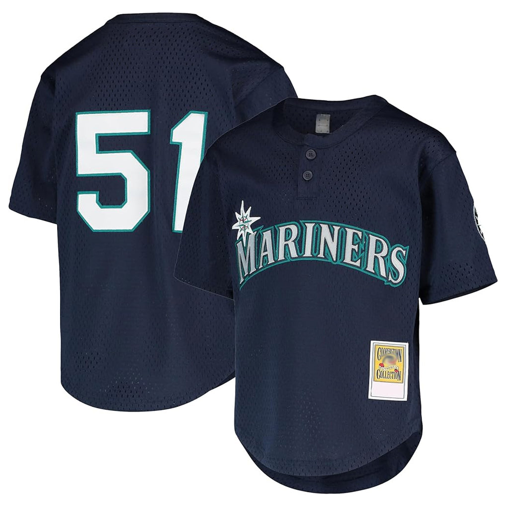 Trusc S.Mariners #51 Ichiro Suzuki Player Navy Majestic Cool Base Game Stitched Jerseys