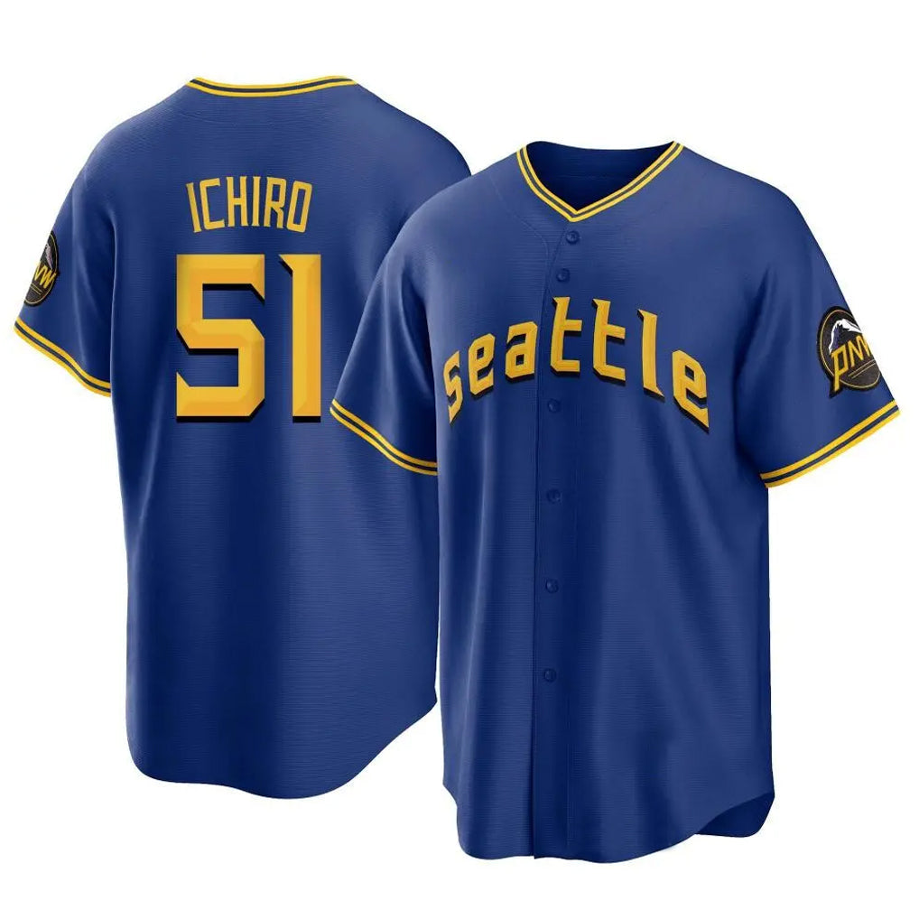 Trusc S.Mariners #51 Ichiro Suzuki Player Royal City Connect Home Game Stitched Jerseys