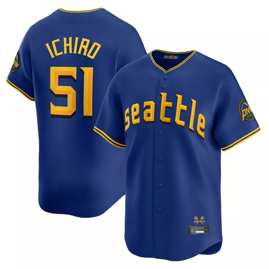 Trusc S.Mariners #51 Ichiro Suzuki Player Royal City Connect Home Limited Stitched Jerseys