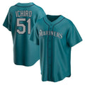 Trusc S.Mariners #51 Ichiro Suzuki Player Teal Home Game Stitched Jerseys