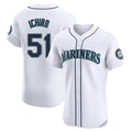 Trusc S.Mariners #51 Ichiro Suzuki Player White Home Limited Elite Stitched Jerseys