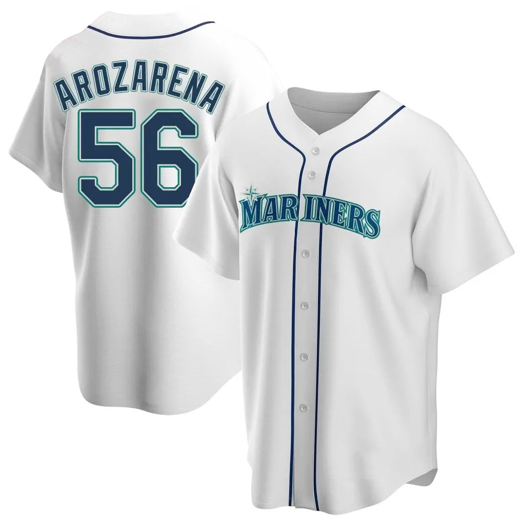 Trusc S.Mariners #56 Randy Arozarena Player White Home Game Stitched Jerseys