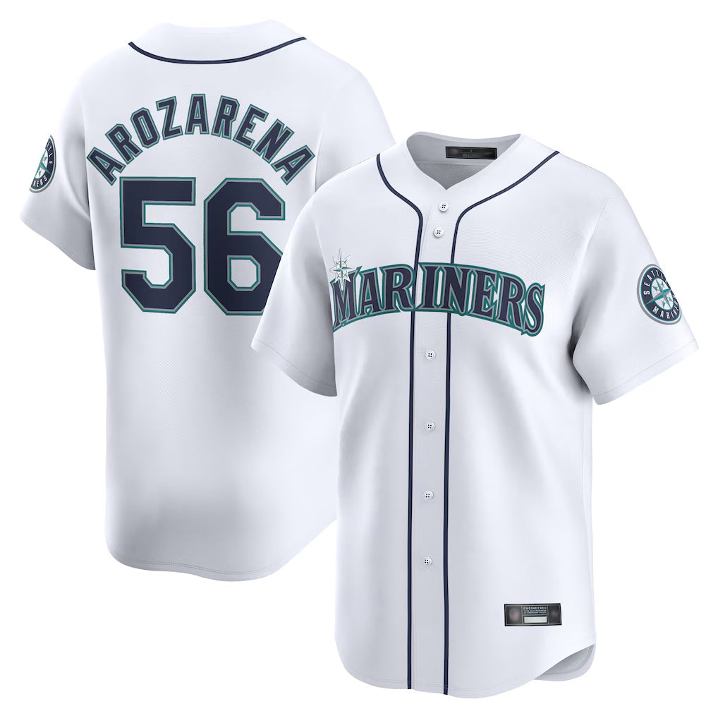 Trusc S.Mariners #56 Randy Arozarena Player White Home Limited Stitched Jerseys