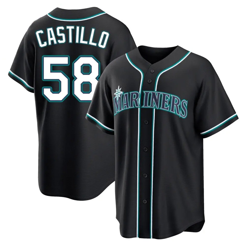 Trusc S.Mariners #58 Luis Castillo Player Black Fashion Home Limited Stitched Jerseys