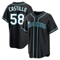Trusc S.Mariners #58 Luis Castillo Player Black Fashion Home Limited Stitched Jerseys