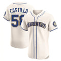 Trusc S.Mariners #58 Luis Castillo Player Cream Home Limited Elite Stitched Jerseys
