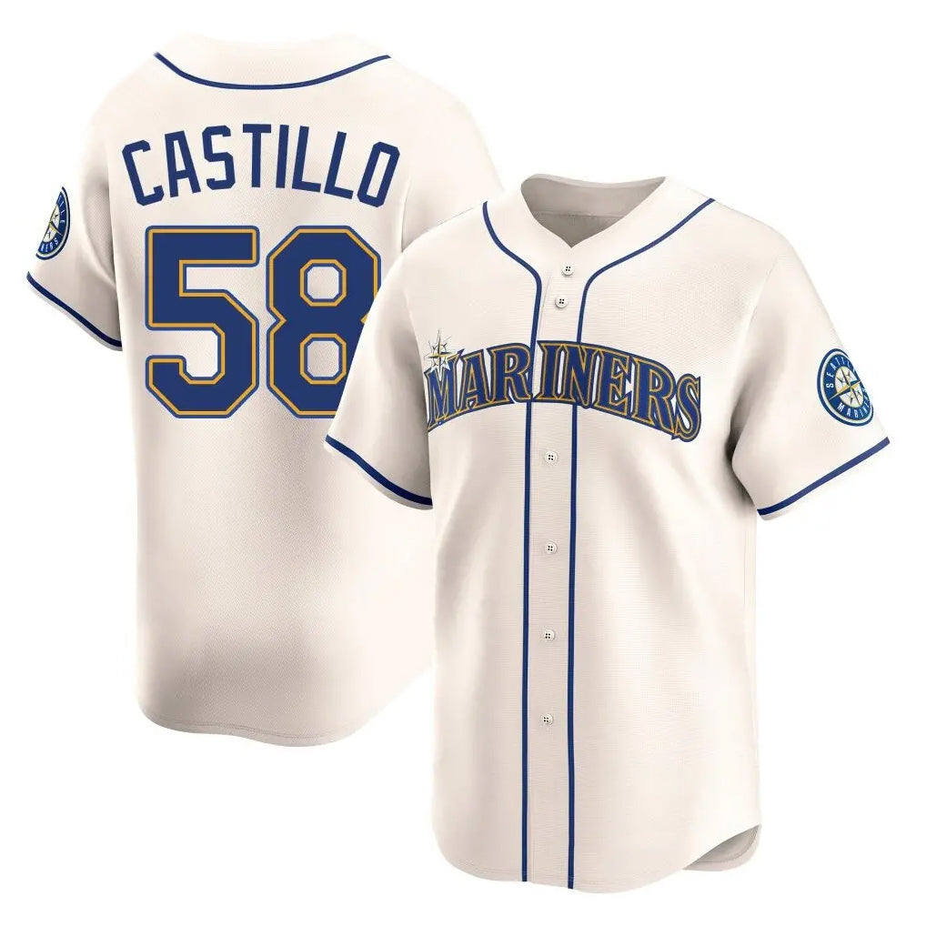 Trusc S.Mariners #58 Luis Castillo Player Cream Home Limited Stitched Jerseys