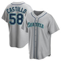 Trusc S.Mariners #58 Luis Castillo Player Gray Home Game Stitched Jerseys