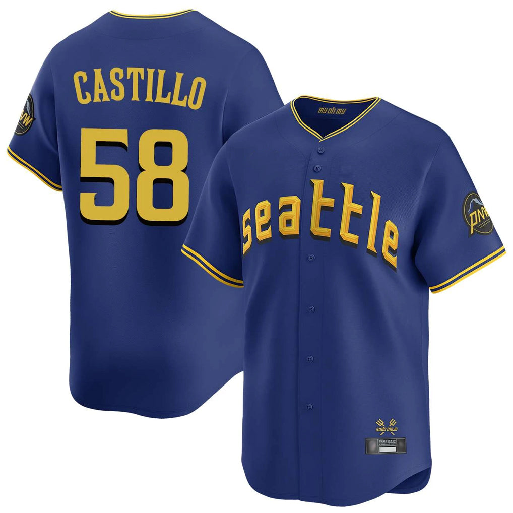Trusc S.Mariners #58 Luis Castillo Player Royal City Connect Home Limited Stitched Jerseys