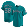 Trusc S.Mariners #58 Luis Castillo Player Teal Home Limited Stitched Jerseys