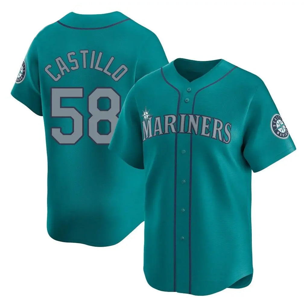 Trusc S.Mariners #58 Luis Castillo Player Teal Home Limited Stitched Jerseys