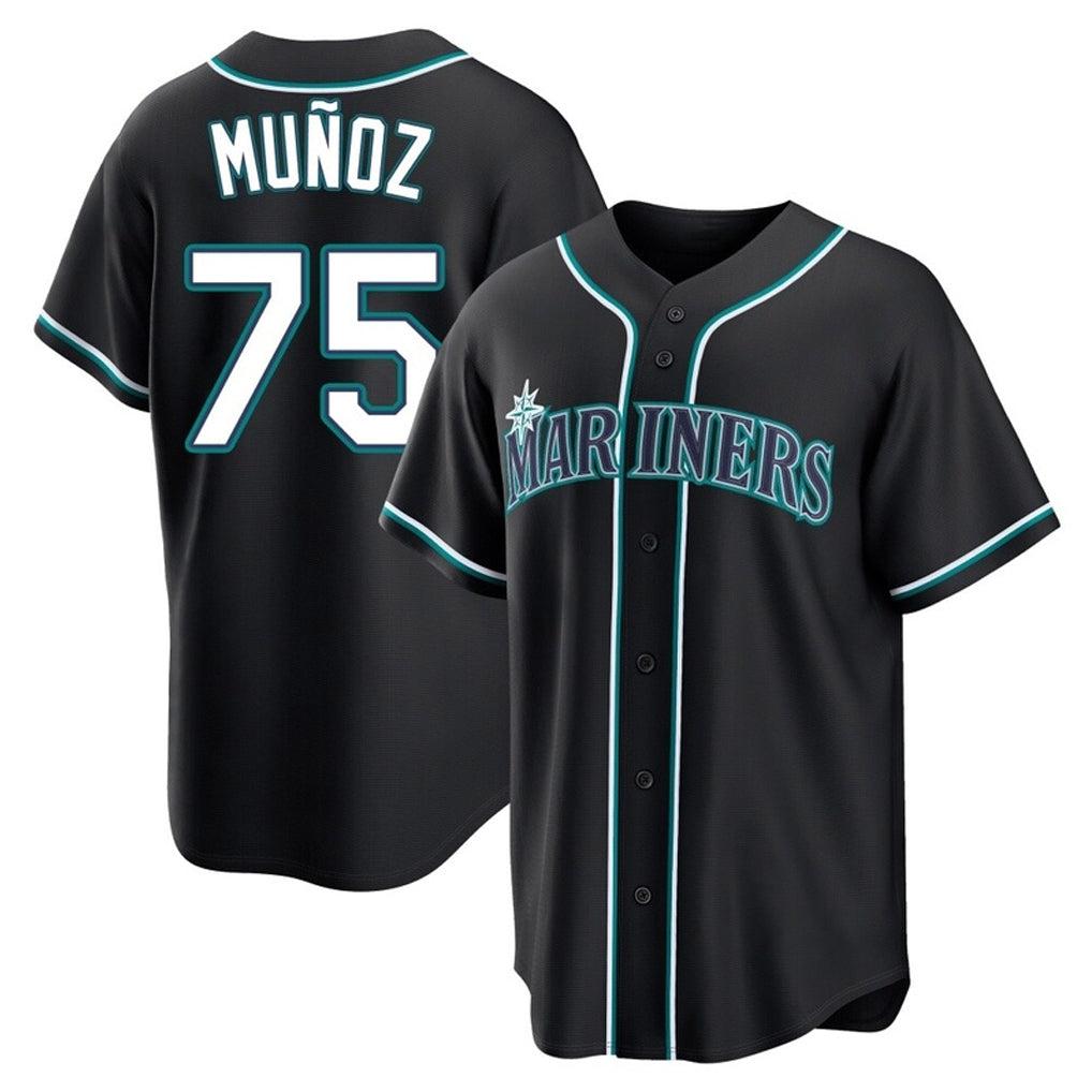 Trusc S.Mariners #75 Andres Munoz Player Black Fashion Home Limited Stitched Jerseys