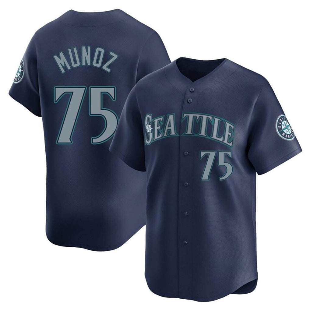 Trusc S.Mariners #75 Andres Munoz Player Navy Home Limited Stitched Jerseys