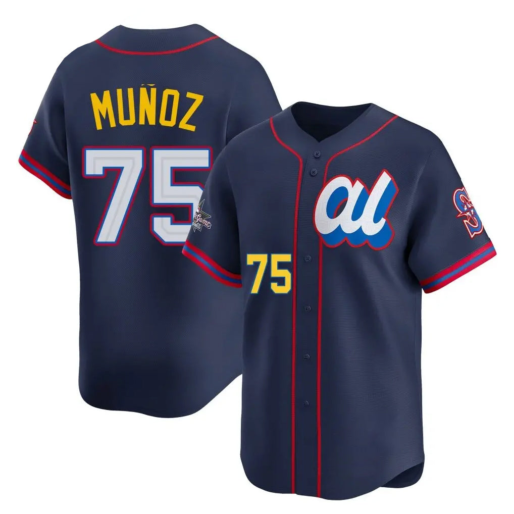 Trusc S.Mariners #75 Andres Munoz Player Navy Limited American League All-Star Edition Stitched Jerseys