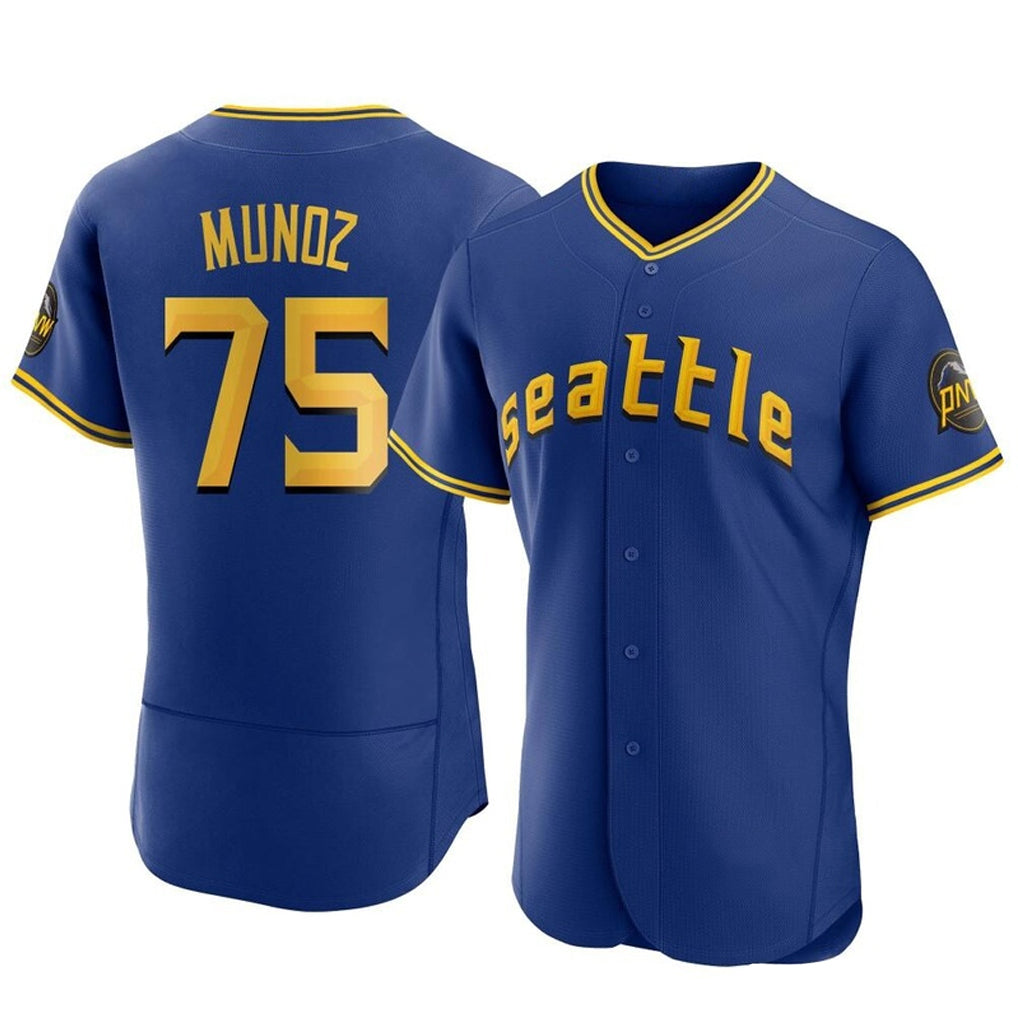 Trusc S.Mariners #75 Andres Munoz Player Royal City Connect Home Limited Elite Stitched Jerseys