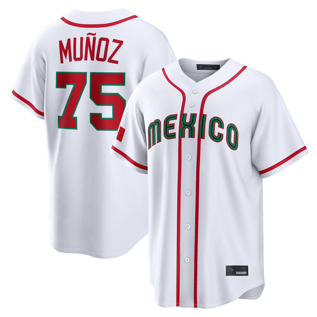 Trusc S.Mariners #75 Andres Munoz Player White 2026 World Classic Home Limited Stitched Jerseys