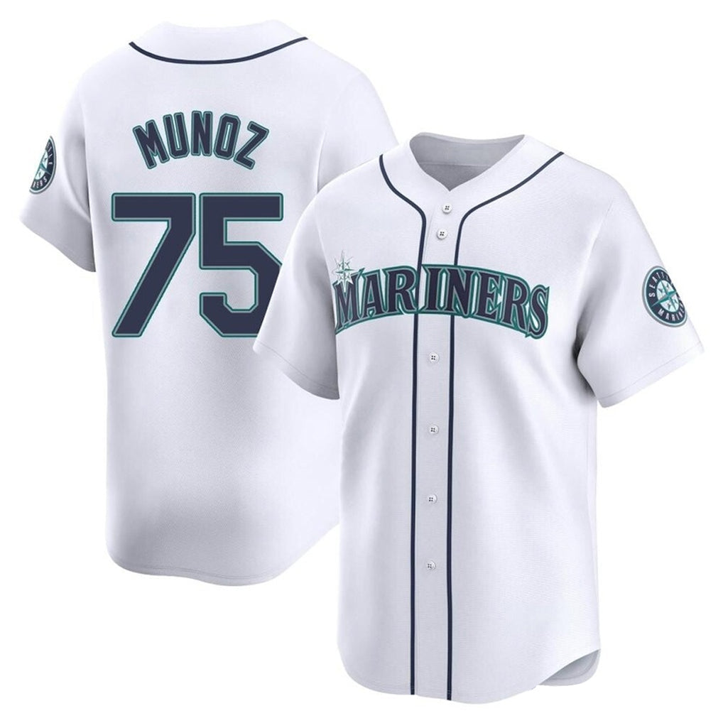 Trusc S.Mariners #75 Andres Munoz Player White Home Limited Stitched Jerseys