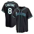 Trusc S.Mariners #8 Dominic Canzone Player Black Fashion Home Limited Stitched Jerseys