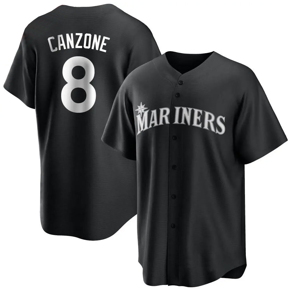 Trusc S.Mariners #8 Dominic Canzone Player Black Home Limited Stitched Jerseys