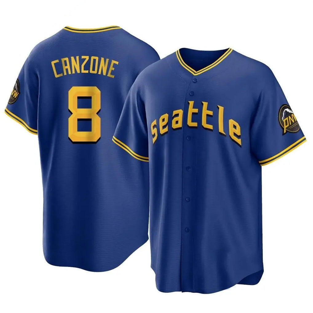 Trusc S.Mariners #8 Dominic Canzone Player Royal City Connect Home Game Stitched Jerseys