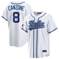 Trusc S.Mariners #8 Dominic Canzone Player White Italy 2026 World Classic Home Game Stitched Jerseys