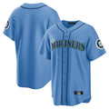 Trusc S.Mariners Blank Player Light Blue Home Limited Stitched Jerseys