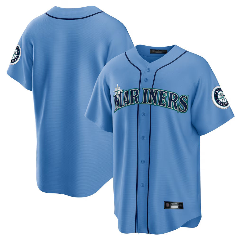 Trusc S.Mariners Blank Player Light Blue Home Limited Stitched Jerseys