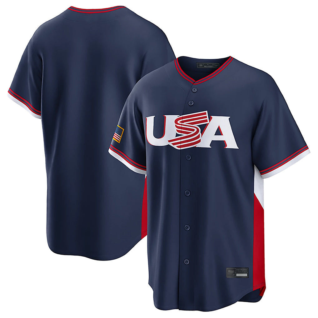 Trusc S.Mariners Blank Player Navy USA 2026 World Classic Road Stitched Jerseys