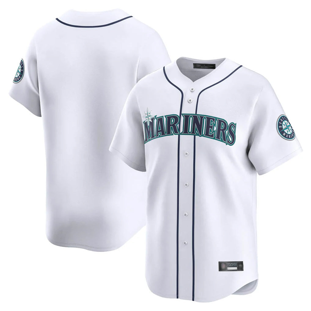 Trusc S.Mariners Blank Player White Home Limited Stitched Jerseys