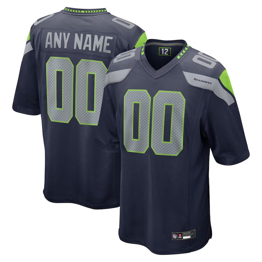 Trusc Custom S.Seahawks Home Game Stitched Jerseys