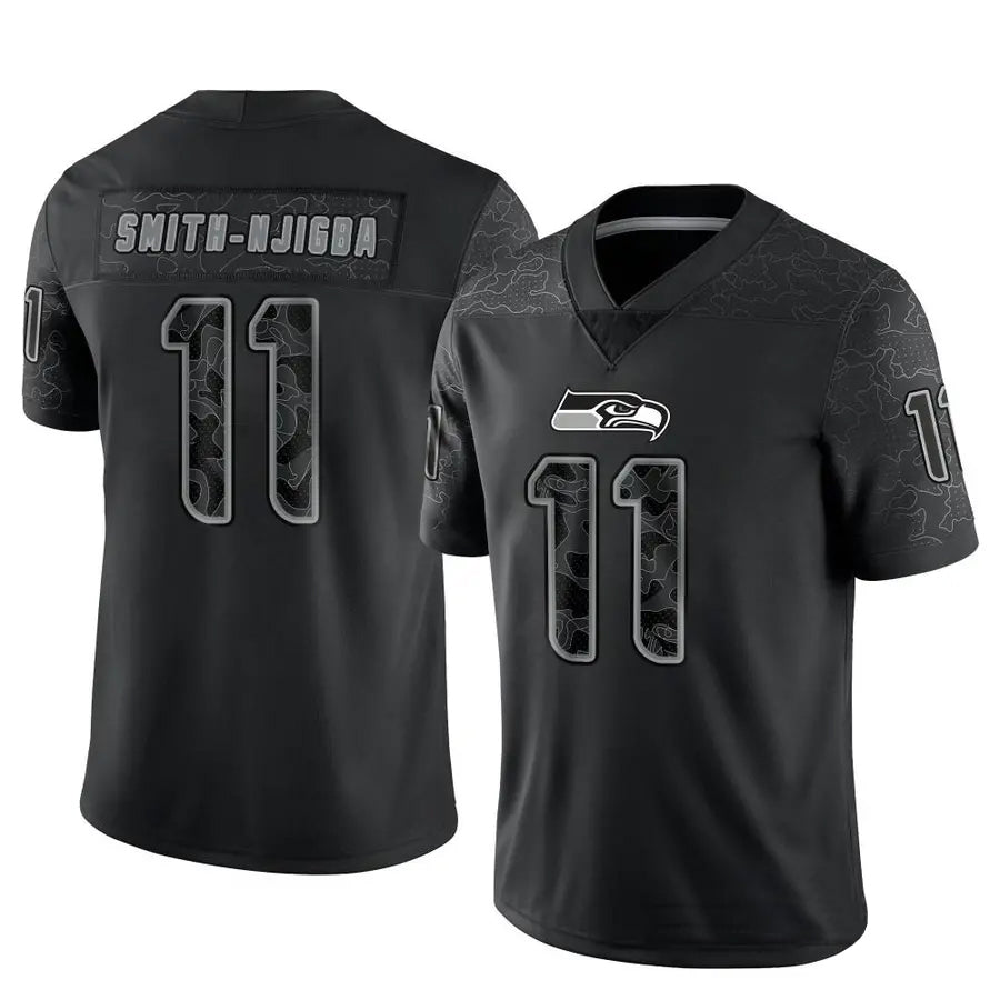 Trusc S.Seahawks #11 Jaxon Smith-Njigba Player Black Limited Reflective Stitched Jerseys