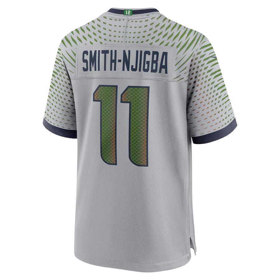 Trusc S.Seahawks #11 Jaxon Smith-Njigba Player Grey Rivalries Collection Game Stitched Jerseys