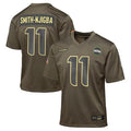 Trusc S.Seahawks #11 Jaxon Smith-Njigba Player Olive Salute to Service Game Stitched Jerseys
