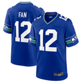 Trusc S.Seahawks #12 12s Royal Throwback Player Game Jersey Stitched American Stitched Jerseys
