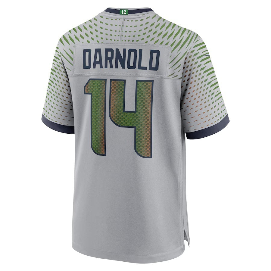 Trusc S.Seahawks #14 Sam Darnold 2025 Rivalries Collection Game Wolf Gray Stitched Jerseys